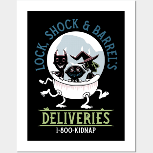 Lock, Shock & Barrel Deliveries - Nightmare - Creepy Cute Christmas Goth Posters and Art